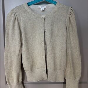Crewcuts Gold Cardigan Sweater size 8-9